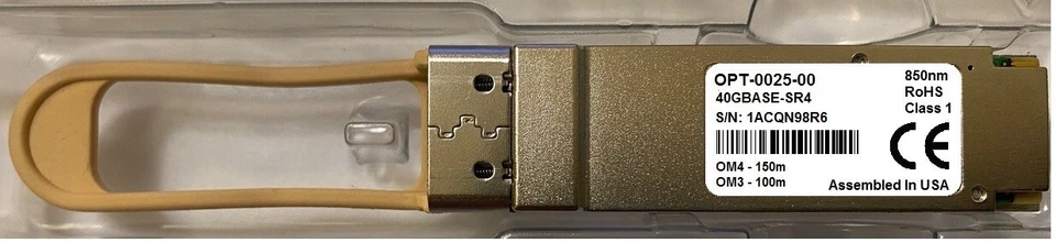 F5 Networks OPT-0025-00 compatible F5-UPG-QSFP+ 40GBASE-SR4 100m QSFP+SR4 850nm  - Image 1 of 1