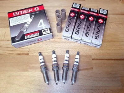 4x BRISK P36 Super Iridium Spark Plugs fit: Peugeot RCZ 1.6i + THP150 y2010-2015 - Image 1 of 4
