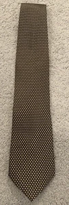 Stonehenge Men's Neck Tie Brown/Gold Color Geometric Pattern New With Tags - Picture 1 of 2