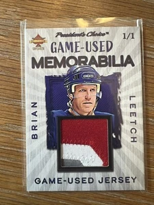 Brian Leetch Rangers Game Used 3 Color Patch Card 1/1 Presidents Choice Purple - Picture 1 of 2