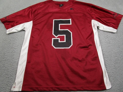 Arkansas Razorbacks Jersey Mens Large Red Starter Short Sleeve Football Cover