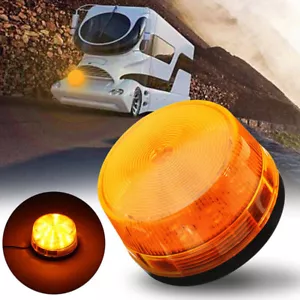 Amber Car Warning Flash Light Beacon Strobe Emergency LED Lamp Safe Security - Picture 1 of 12