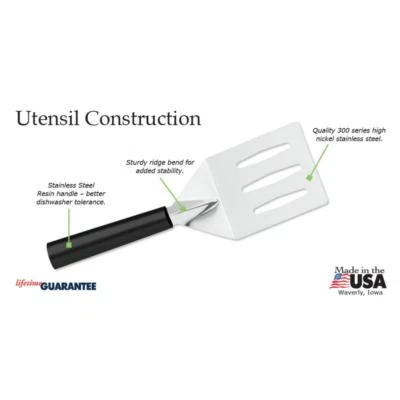 RADA CUTLERY Rada W228 Metal Spatula Baking /Cooking 3 1/4" face USA made grilling cast iron