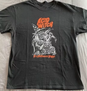 Acid Witch Happy Halloween schwarz T-Shirt Baumwolle Unisex RM1069 - Bild 1 von 3