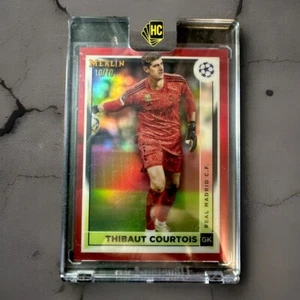 Thibaut Courtois 2022-23 Topps Chrome Merlin UCL RED Refractor #/10 #117 GK - Picture 1 of 2