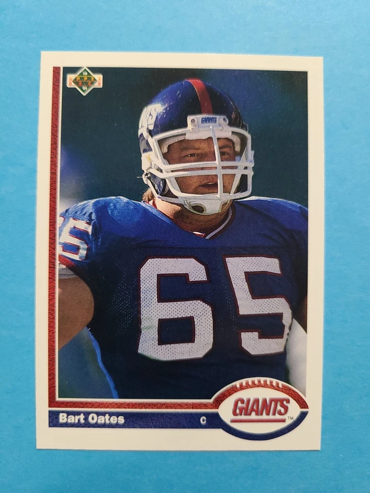 BART OATES 1991 UPPER DECK FOOTBALL CARD # 418 F4566 - Image 1 of 1