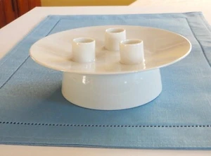 Bauhaus Modern Rosenthal Porzellan weiß 3 Kerzenständer Kerzenleuchter Selb Germany - Bild 1 von 5