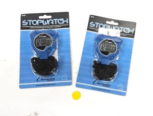 CHAMPION SPORTS STOPWATCH 610 *LOT OF 2* DAILY ALARM HOURLY CHIME BLUE - Picture 1 of 6