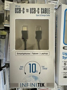 USB C To USB C 10 Foot cable - Picture 1 of 2
