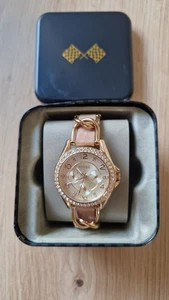 Fossil Damen Armbanduhr ES3466 Analog Quarz Edelstahl Leder Roségold Zirkonia - Bild 1 von 5
