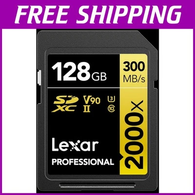 128GB Professional SD Card UHS-II 300MB/s Read Speed - Image 1 of 4