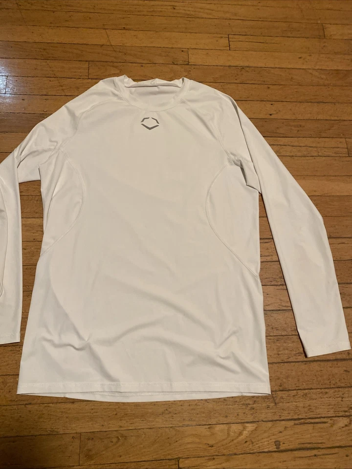 Mens Evoshield Long Sleeve Compression Shirt Size Large White - Image 1 of 3