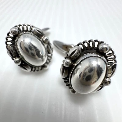 GEORG JENSEN No.17 Gemelos de Plata Esterlina 925 Dinamarca - Imagen 1 de 4