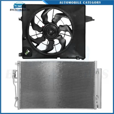 Kit de ventilador condensador de aire acondicionado eléctrico para Hyundai Santa Fe 2010 2011 2012 Foto 1 de 4