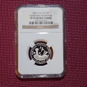 2009 S Clad 25c Quarter U.S. Territories Northern Marianas NGC PF 70 - Picture 1 of 2