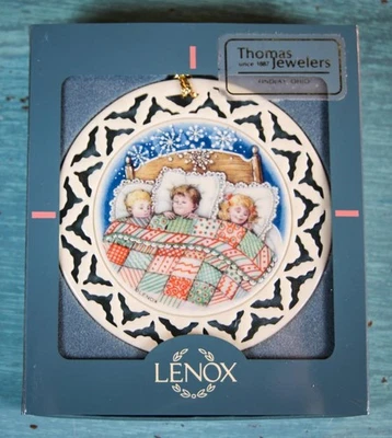 Lenox Night Before Christmas Ornament #2 in Series w/Box "Snug in Their Beds" - Image 1 of 4