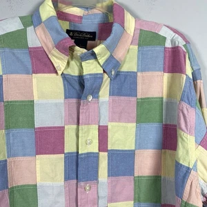 Brooks Brothers Madras Patchwork Hemd Herren Gr. L bunt Button Down Preppy - Bild 1 von 5