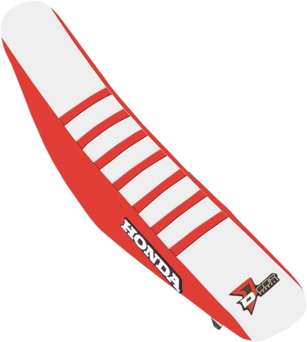 Capa de assento com nervuras Dcor vermelha/branca/vermelha #30-10-474 para Honda CRF250R - Imagem 1 de 1