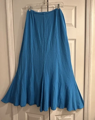 Oh My Gauze! Maxi falda acampanada azul sirena ~ look capas ~ talla 2 = L/XL (12-14) Foto 1 de 4