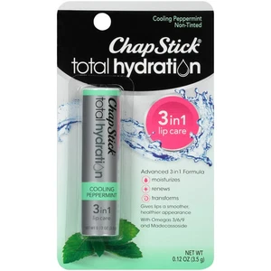 ChapStick Total Hydration 3-in-1 Lip Balm Cooling Peppermint Moisture 0.12 oz - Picture 1 of 1