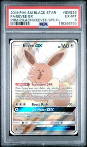2019 POKEMON SM BLACK STAR PROMO EEVEE GX #SM233 PSA 6 EX #118288793 - Picture 1 of 2