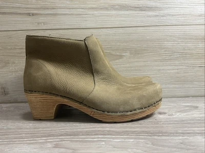 Zueco Dansko 36 Bota Maria Cuero Tostado Taupe Comodidad Gorpcore Informal Cremallera Foto 1 de 4