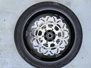 05-06 HONDA CBR600RR FRONT WHEEL FRONT RIM & ROTORS BB149 - Picture 1 of 6