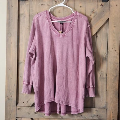 Top Jane and Delancey tejido gofre manga larga para mujer talla 1x nuevo con etiquetas Foto 1 de 4