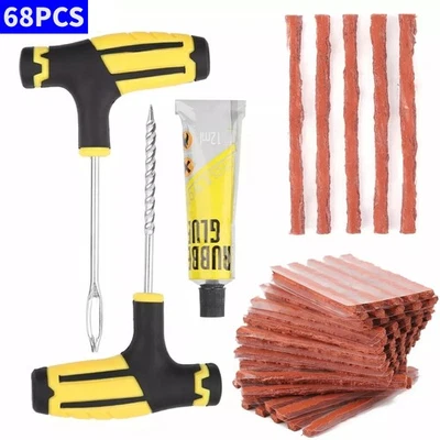 68pcs Tire Repair Kit Heavy Duty Tire Plug Kit Car Truck Motorcycle Plug Zdbcdgf - Image 1 of 4