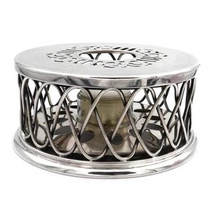 Echt Silber Stövchen mit Korbrand in 925 Serling Silber, Van Kempen, Beeger... - Picture 1 of 5