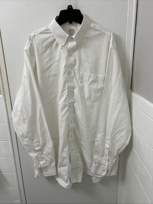 Brooks Brothers Original Polo Shirt Mens Sz 17 White Non Iron Button Up L/S - Image 1 of 4
