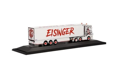 HERPA, SCANIA CS 20 6x2 con rimorchio frigo 3 assi EISINGER, 1/87,  HER122306 - Immagine 1 di 4