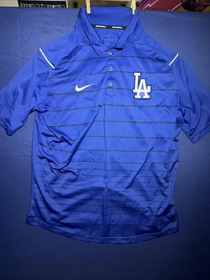 Nike LA Dodgers Dri Fit Manga Corta Polo Cuello Camisa Para Hombre Grande Con Botones Foto 1 de 4