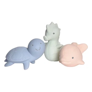 Tikiri Marshmallow Collection Ocean Bath, Rattle, & Teether Set - Picture 1 of 7