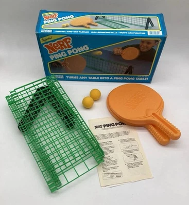 Vintage Nerf Ping Pong Table Tennis Set Complete Parker Brothers Toy In Box - Image 1 of 3