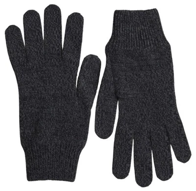 Dolce & Gabbana Gray Virgin Wool Knit Hands Mitten Men Men's Gloves Authentic - Image 1 of 4