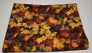 1 Yard Baumwollstoff DAVID TEXTILES Herbst HERBST Erntedank AHORNBLÄTTER - Bild 1 von 2