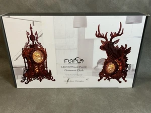 Funpla LED 3D Wood Puzzle Ornament Clock - Picture 1 of 5