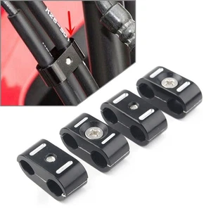 4x Brake Throttle Cable Wire line Clips Holder Clamp Fit Harley 1984-UP 1985 96 - Picture 1 of 9