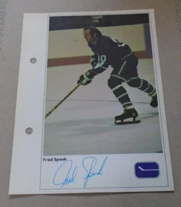 Fred Speck Vancouver Canucks The Columbian NHL Action Players 1971 -72 - Bild 1 von 2