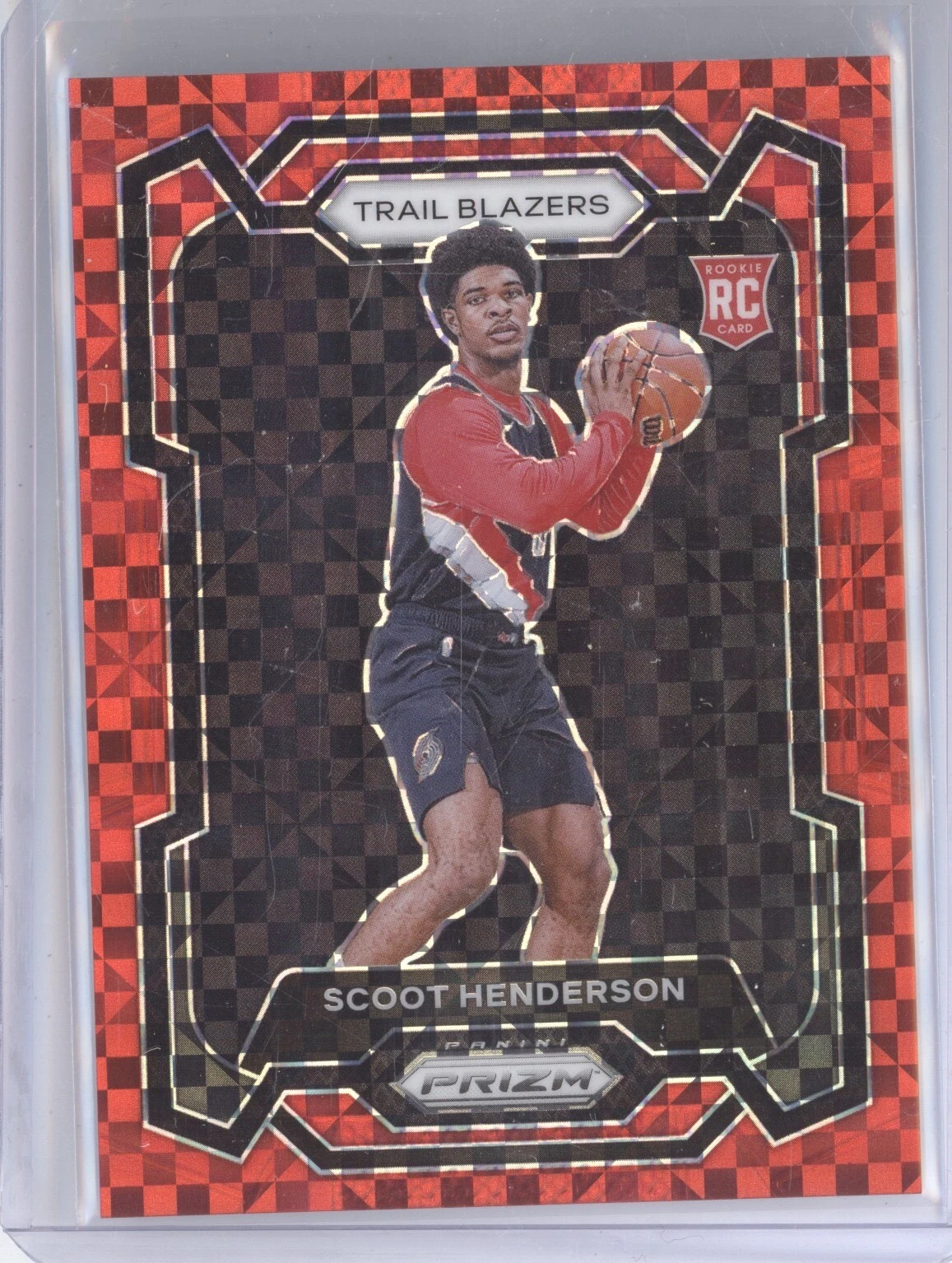 SCOOT HENDERSON 2023-24 PANINI PRIZM #141 ROOKIE RED POWER PRIZM 14/75 RC