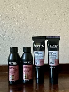 Lot 4 Redken Acidic Color Gloss Shampoo & Conditioner Travel Mini Set - Picture 1 of 3