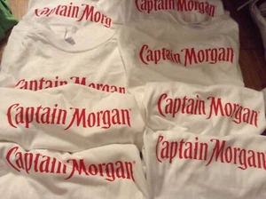 Mens Captain Morgan White T-Shirt - Assorted Sizes Gildan new - Picture 1 of 2