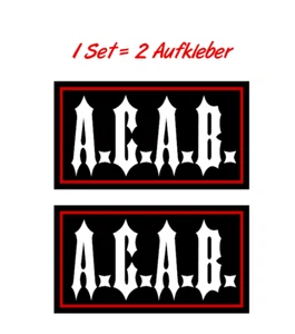 2 Stück A.C.A.B., 1312, ACAB, Sticker, Aufkleber, Bobber, Oldschool, 13, Lucky - Bild 1 von 5