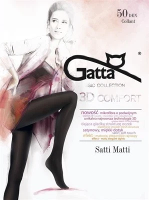 Gatta "Satti Matti 50" Strumpfhose blickdicht seidenmatt schwarz Gr. S - M - L