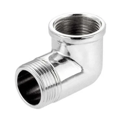 3/8" 1/2" 3/4" BSP Thread Pipe Connection Elbow Male x Female Screwed Fittings - Image 1 of 2