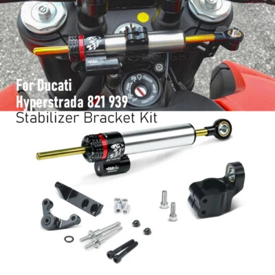 Motorcycle Steering Damper Stabilizer Bracket Kit For Ducati Hyperstrada 821 939 - Image 1 of 4