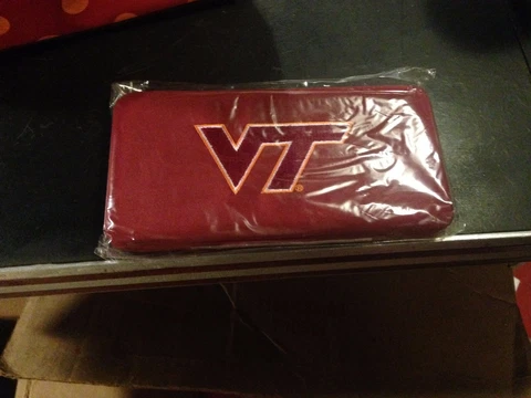 VIRGINIA TECH HOKIES CLUTCH PURSE--7 3/4" Cover
