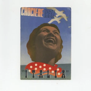 1937 Erberto Carboni CROCIERE ITALIA TypoFoto Studio BOGGERI Cruise Postcard - Picture 1 of 2