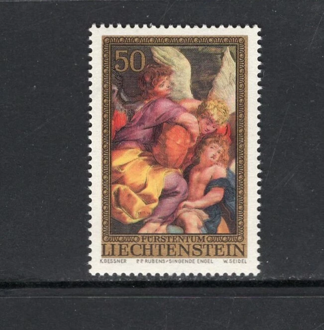 Liechtenstein 1976 RUBENS PAINTING, SINGING ANGELS MNH SC 595 - Image 1 of 1